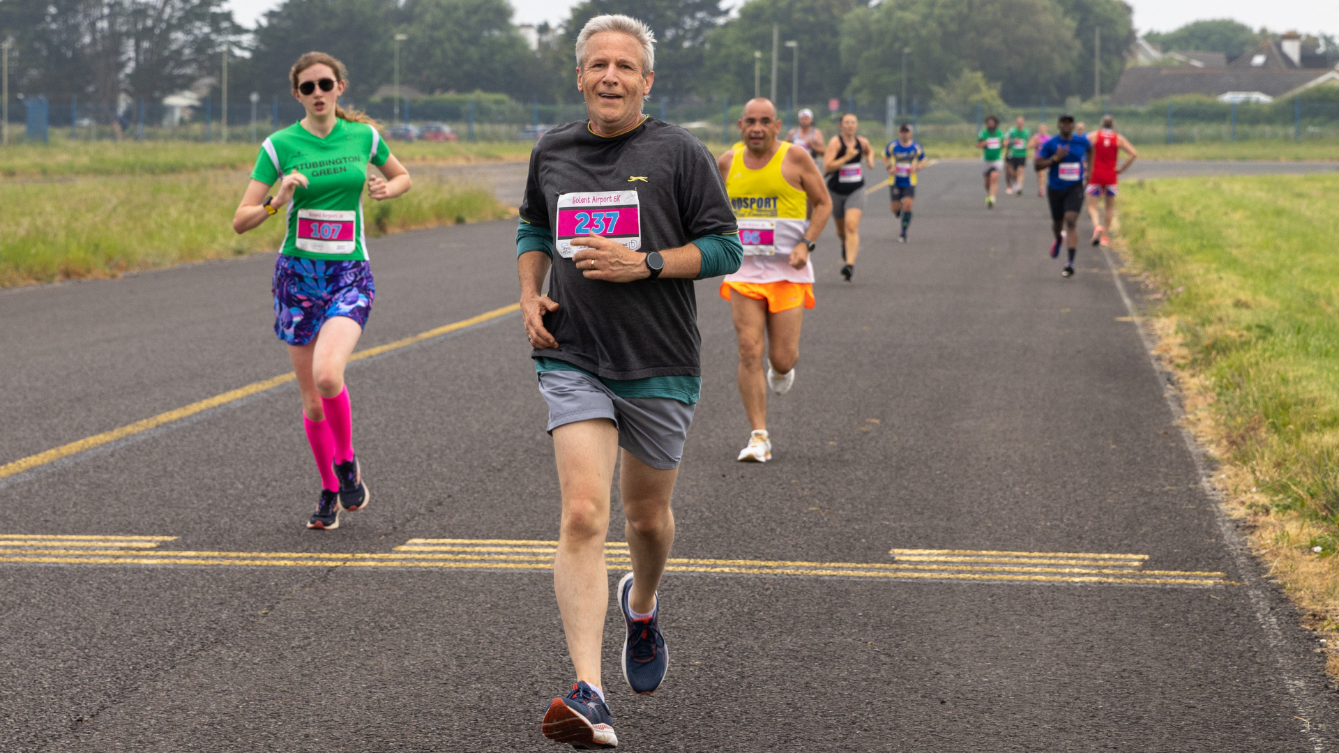 naomi house runners on at solent airport run the runway